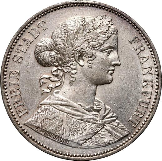 Obverse Thaler 1865 - Silver Coin Value - Frankfurt am Main, Free City