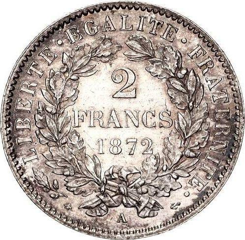 Reverse 2 Francs 1872 A "With Motto" - Silver Coin Value - France, Third Republic