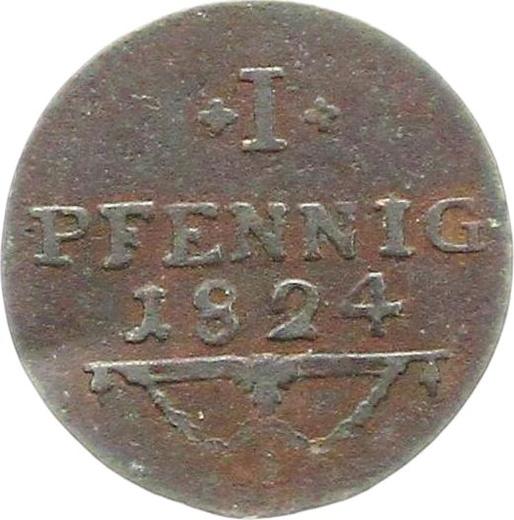 Reverse 1 Pfennig 1824 -  Coin Value - Saxe-Coburg-Saalfeld, Ernest I