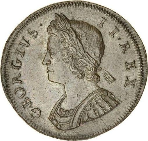 Obverse Halfpenny 1730 "Young Head" -  Coin Value - United Kingdom, George II