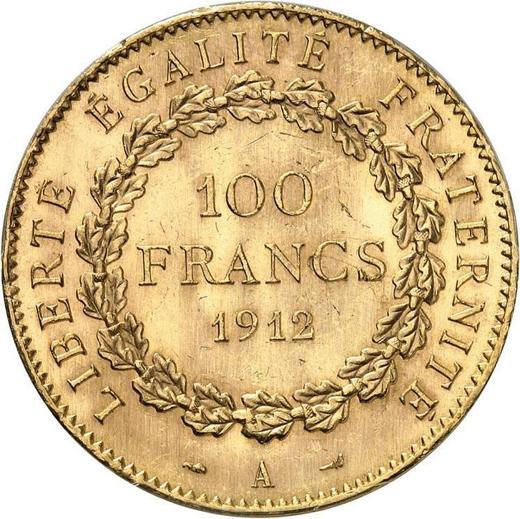 Reverse 100 Francs 1912 A "Type 1878-1914" - Gold Coin Value - France, Third Republic