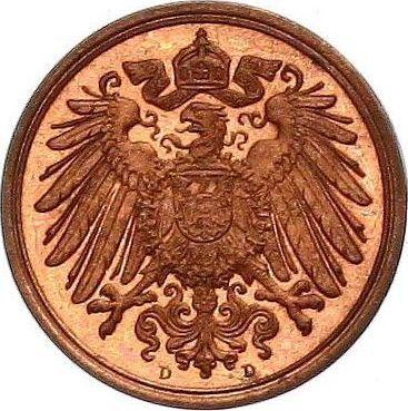 Reverse 1 Pfennig 1910 D "Type 1890-1916" -  Coin Value - Germany, German Empire