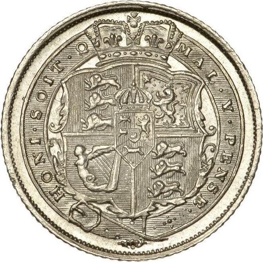 Reverse Sixpence 1818 - Silver Coin Value - United Kingdom, George III