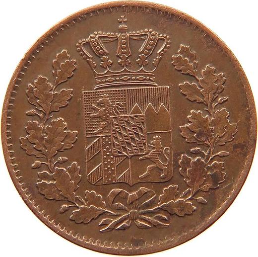 Obverse 2 Pfennig 1871 -  Coin Value - Bavaria, Ludwig II