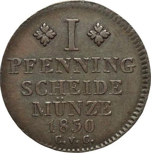 Reverse 1 Pfennig 1830 CvC - Coin Value - Brunswick-Wolfenbüttel, Charles II
