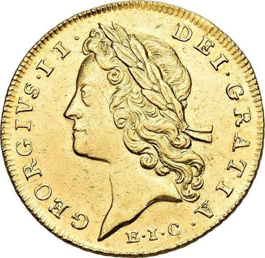 Obverse Guinea 1731 EIC "Young Head" - Gold Coin Value - United Kingdom, George II