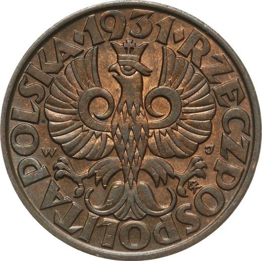 Obverse 5 Groszy 1931 WJ -  Coin Value - Poland, II Republic