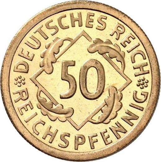 Awers monety - 50 reichspfennig 1924 A - cena monety - Niemcy, Republika Weimarska
