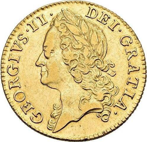 Avers 1 Guinee 1746 "Porträt im mittleren Alter" - Goldmünze Wert - Großbritannien, Georg II