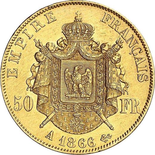 Revers 50 Franken 1866 A "Typ 1862-1868" - Goldmünze Wert - Frankreich, Napoleon III