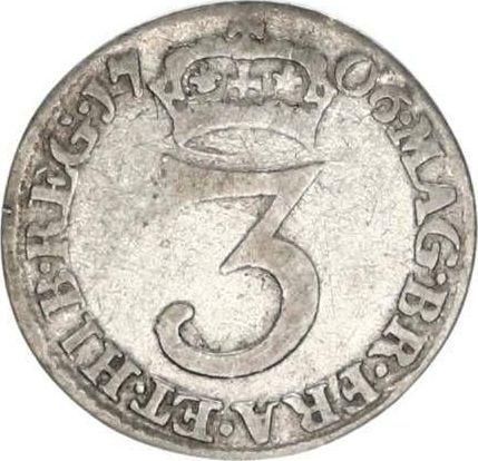 Reverso 3 peniques 1706 - valor de la moneda de plata - Gran Bretaña, Ana