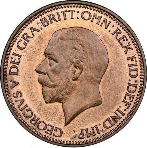 Anverso Medio Penique 1933 - valor de la moneda  - Gran Bretaña, Jorge V