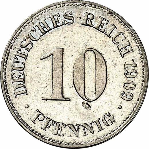 Obverse 10 Pfennig 1909 D "Type 1890-1916" -  Coin Value - Germany, German Empire
