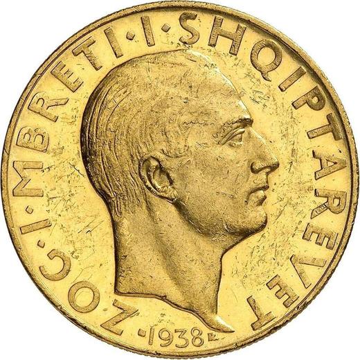 Obverse Pattern 100 Franga Ari 1938 R "Reign" PROVA - Gold Coin Value - Albania, Ahmet Zogu