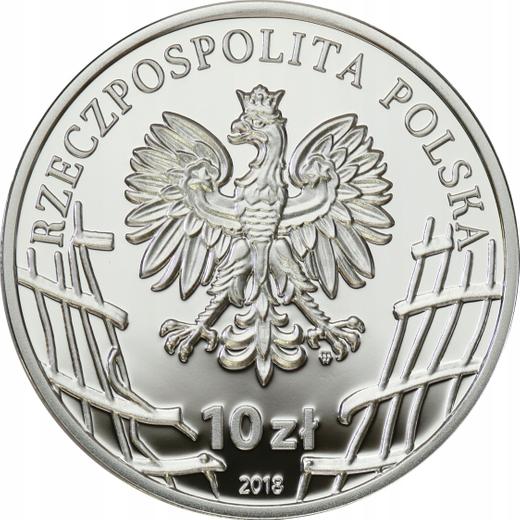 Obverse 10 Zlotych 2018 MW "August Emil Fieldorf 'Nil'" - Silver Coin Value - Poland, III Republic after denomination