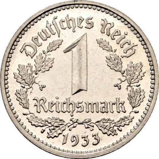Avers 1 Reichsmark 1933 G "Typ 1933-1939" - Münze Wert - Deutschland, Drittes Reich
