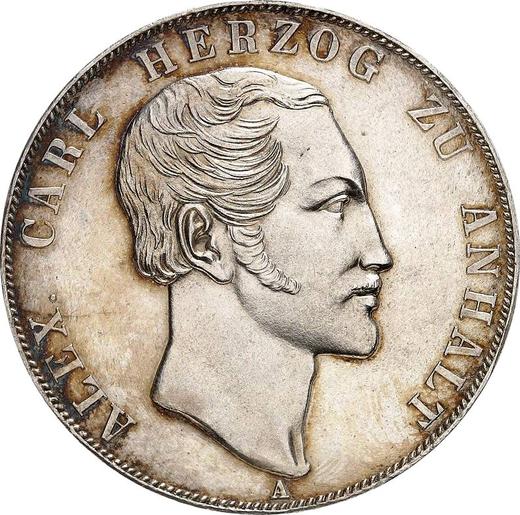 Obverse 2 Thaler 1855 A - Silver Coin Value - Anhalt-Bernburg, Alexander Karl