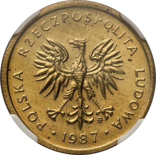 Anverso 2 eslotis 1987 MW - valor de la moneda - Polonia, República Popular