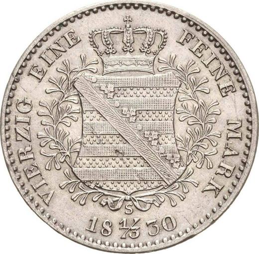 Revers 1/3 Taler 1830 S - Silbermünze Wert - Sachsen-Albertinische, Anton