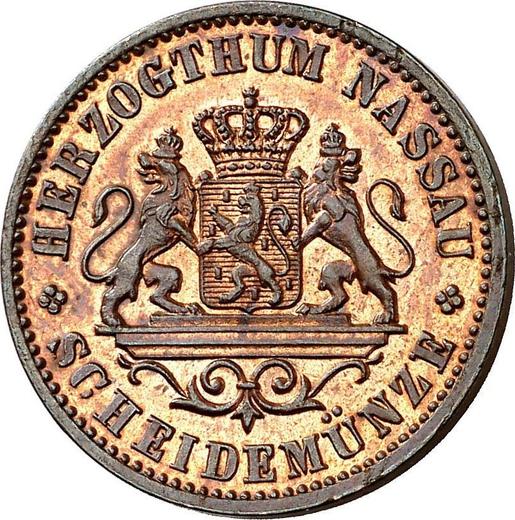 Obverse Kreuzer 1861 "Type 1859-1863" - Coin Value - Nassau, Adolphe