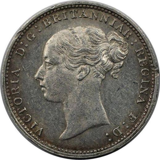 Obverse Threepence 1887 - Silver Coin Value - United Kingdom, Victoria