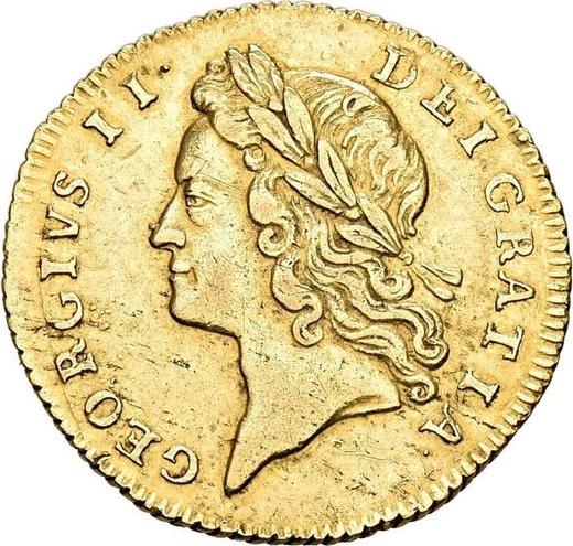 Obverse Half Guinea 1734 "Young Head" - Gold Coin Value - United Kingdom, George II