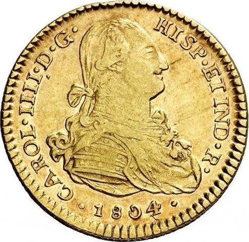 Avers 2 Escudos 1804 Mo TH - Goldmünze Wert - Mexiko, Karl IV