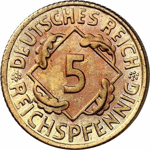 Obverse 5 Reichspfennig 1924 D - Coin Value - Germany, Weimar Republic