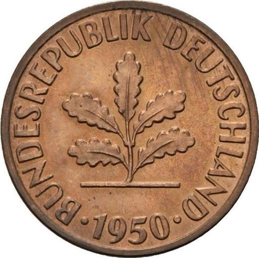Reverse 2 Pfennig 1950 D - Coin Value - Germany, FRG
