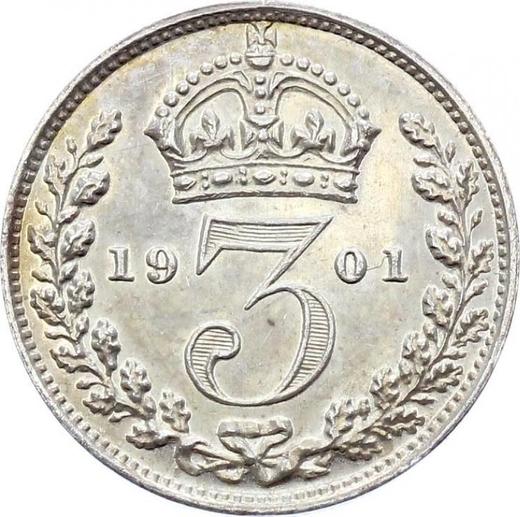 Revers 3 Pence 1901 TB - Silbermünze Wert - Großbritannien, Victoria