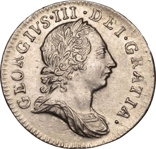 Obverse Threepence 1762 - Silver Coin Value - United Kingdom, George III