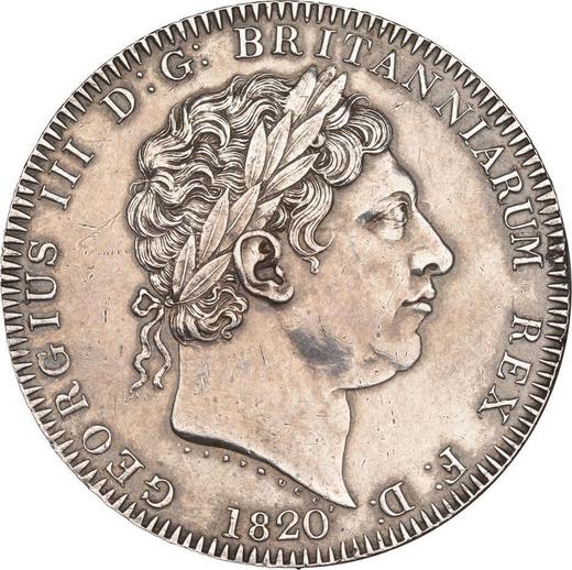 Obverse Crown 1820 Edge "LX" - Silver Coin Value - United Kingdom, George III