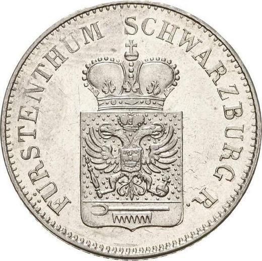 Awers monety - 6 krajcarów 1842 - cena srebrnej monety - Schwarzburg-Rudolstadt, Fryderyk Günther