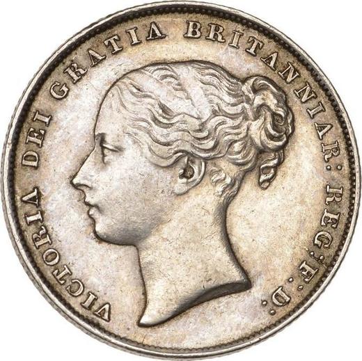 Obverse Shilling 1848 - Silver Coin Value - United Kingdom, Victoria