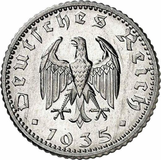 Reverse 50 Reichspfennig 1935 E -  Coin Value - Germany, Third Reich