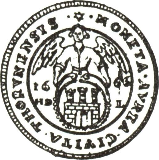 Reverse Ducat 1666 HDL "Torun" - Gold Coin Value - Poland, John II Casimir