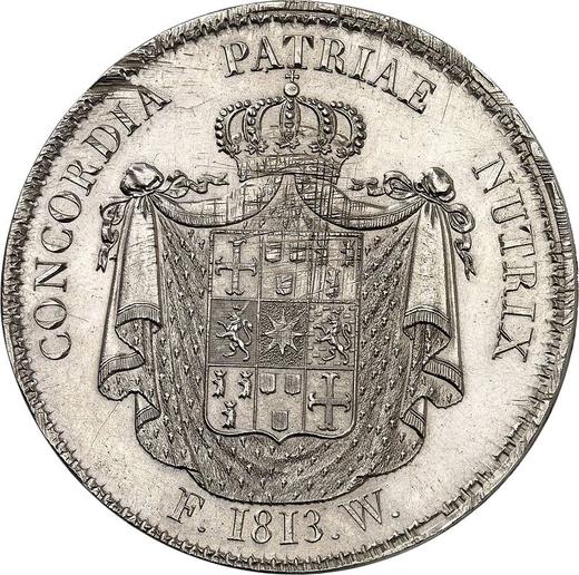 Reverse Thaler 1813 F.W. - Silver Coin Value - Waldeck-Pyrmont, George
