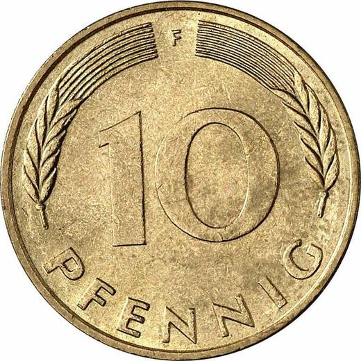 Anverso 10 Pfennige 1977 F - valor de la moneda - Alemania, RFA