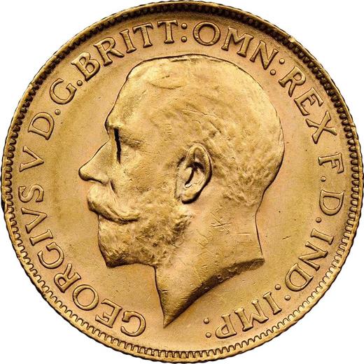 Obverse Sovereign 1925 M - Gold Coin Value - Australia, George V