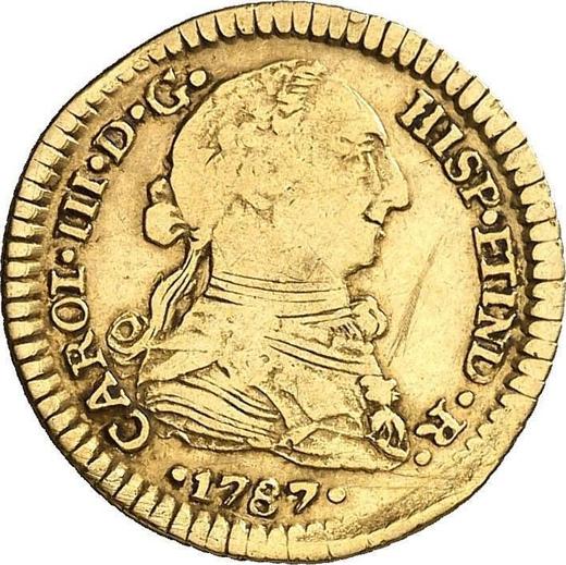 Obverse 1 Escudo 1787 PTS PR - Gold Coin Value - Bolivia, Charles III