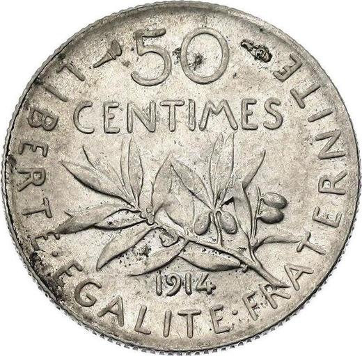 Revers 50 Centime 1914 "Sämann" - Silbermünze Wert - Frankreich, Dritte Republik