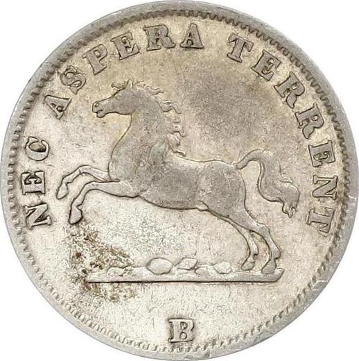 Obverse 1/24 Thaler 1855 B - Silver Coin Value - Hanover, George V