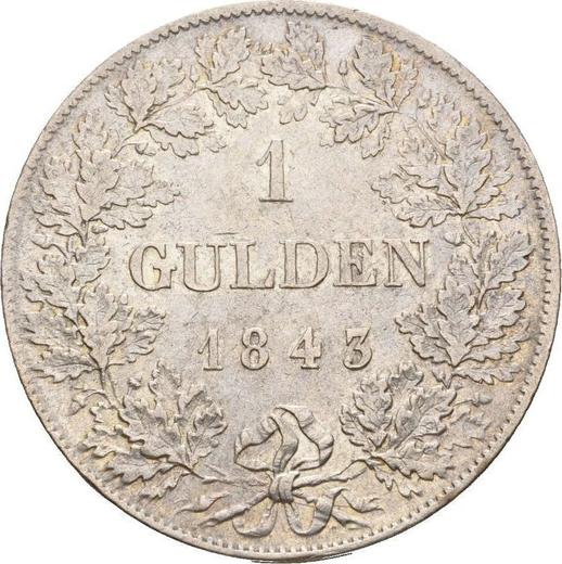 Reverse Gulden 1843 - Silver Coin Value - Nassau, Adolphe