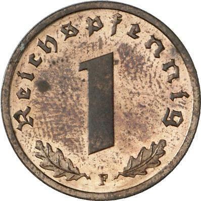 Obverse 1 Reichspfennig 1937 F "Type 1936-1940" -  Coin Value - Germany, Third Reich