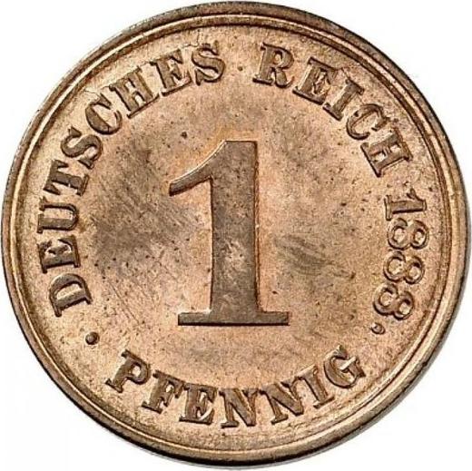Awers monety - 1 fenig 1888 F "Typ 1873-1889" - cena monety - Niemcy, Cesarstwo Niemieckie