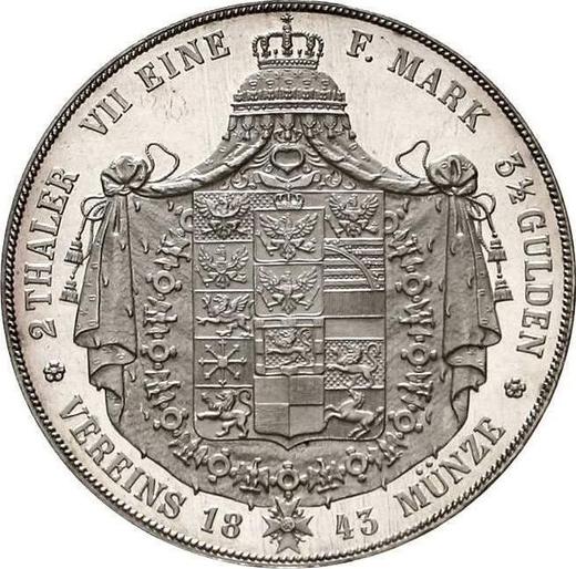 Revers Doppeltaler 1843 A - Silbermünze Wert - Preußen, Friedrich Wilhelm IV