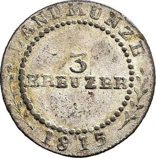Reverse 3 Kreuzer 1815 - Silver Coin Value - Saxe-Hildburghausen, Frederick