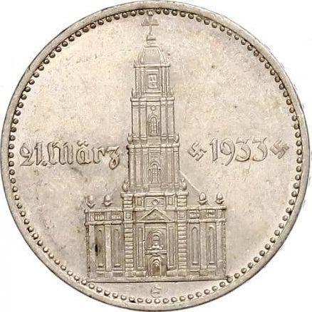 Avers 2 Reichsmark 1934 E "Garnisonkirche mit Datum" - Silbermünze Wert - Deutschland, Drittes Reich