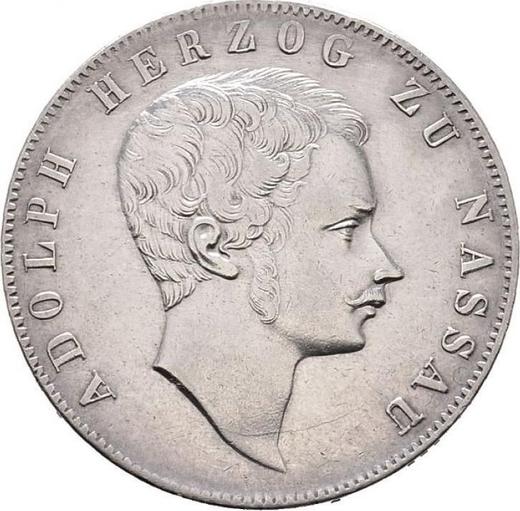 Obverse Gulden 1844 - Silver Coin Value - Nassau, Adolphe