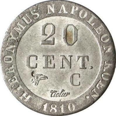 Reverse 20 Céntimos 1810 C - Silver Coin Value - Westphalia, Jérôme Napoléon
